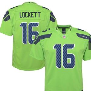 Youth Seattle Seahawks Tyler Lockett Nike Neon Green Game Jersey